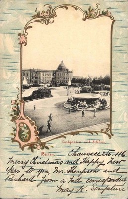 Berlin Germany Pleasure Garden Castle c1900-20s Vintage Postcard