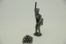 Etains du prince personnage A4 avec le tas de la scène du canon de Gribeauval