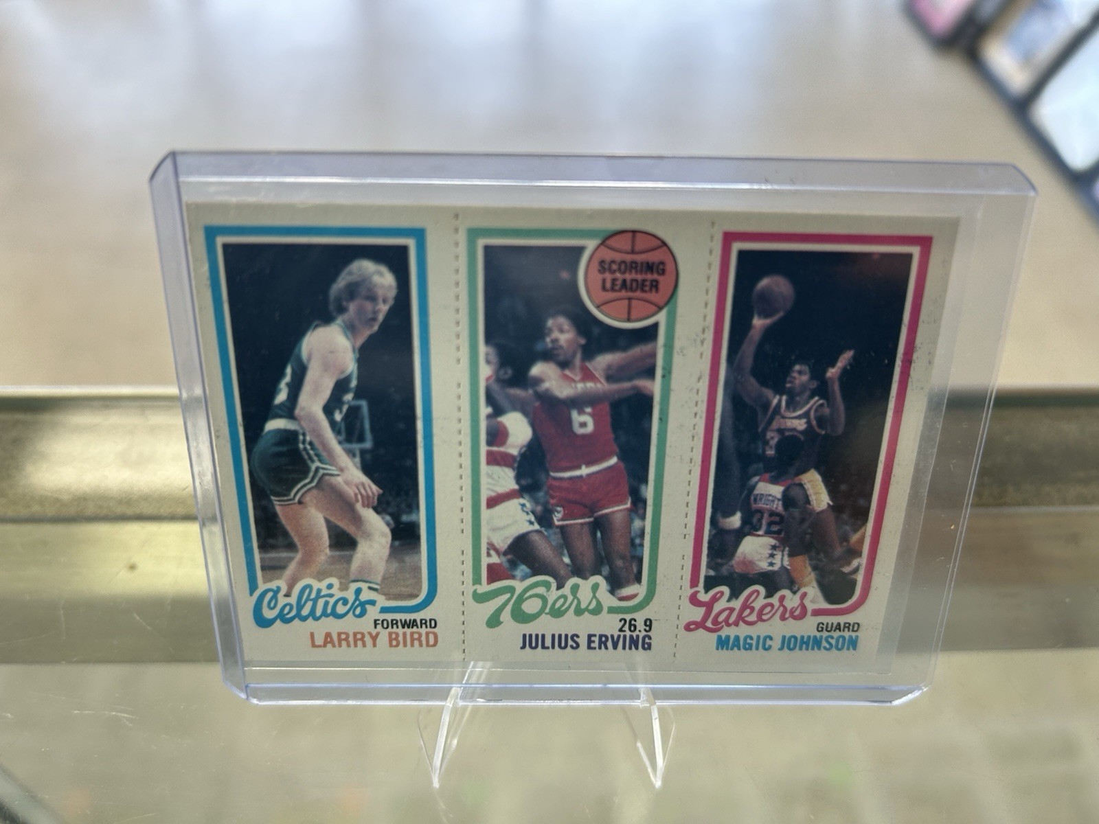Larry Bird/Julius Erving/Magic Johnson 1980 Topps Rookie