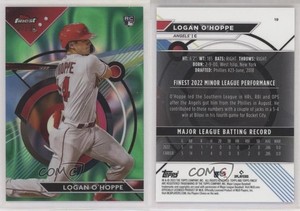 2023 Topps Finest Green Lava Refractor /99 Logan O'Hoppe #19 Rookie RC