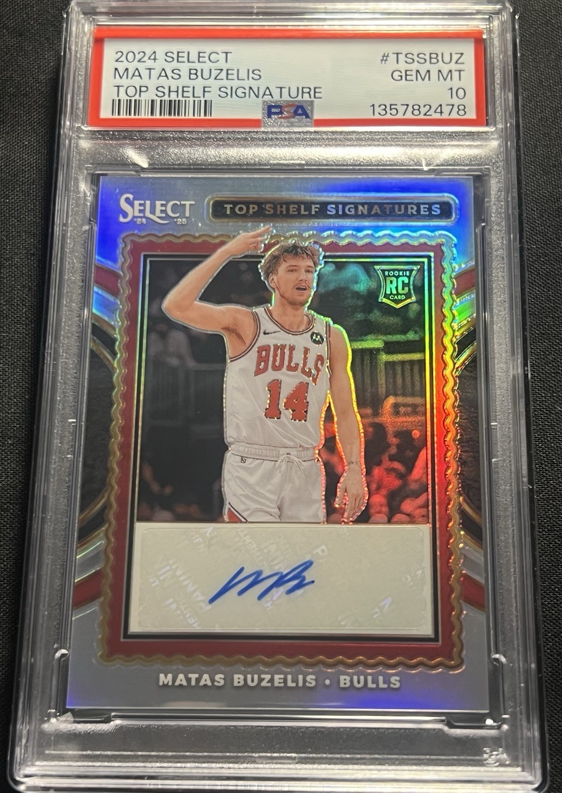 2024-25 Panini Select Top Shelf Signatures Matas Buzelis Rookie Auto RC view 1
