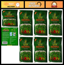 Natural Black Henna Hair Color Powder, 25g - Pack of 6, Organic Mehndi Dye