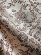 MAUVE GOLD Floral Brocade Fabric 60 in. Sold By The Yard