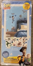 55 Retired Woody Buzz Lightyear Toy Story SELF STICK WALL Stickers GLOWS!!!!