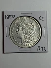 1880-CC MORGAN SILVER DOLLAR AU DETAILS TOUGH DATE CC