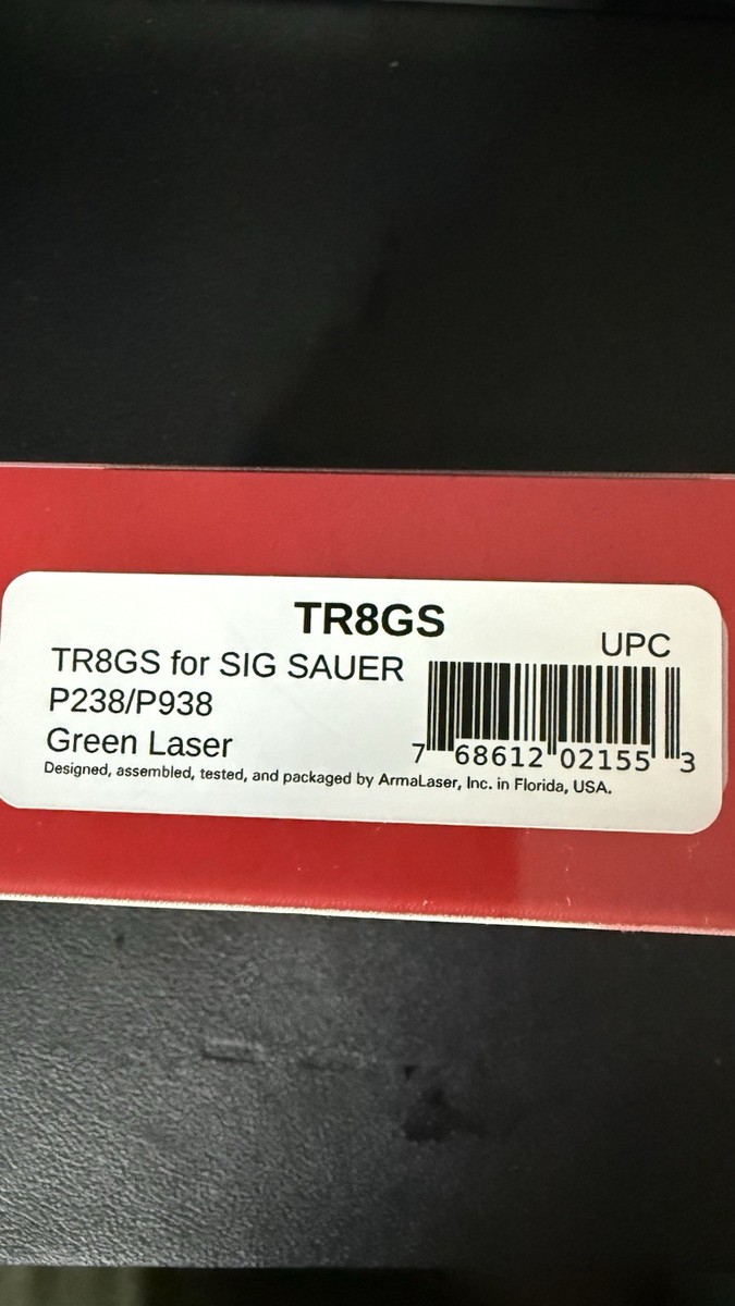 ArmaLaser TR8G Green Laser for SIG SAUER P238 and P938 for sale
