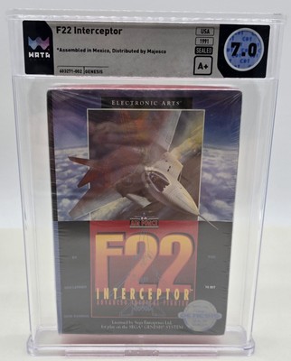 F22 Interceptor (Sega Genesis, 1991) WATA Sealed 7.0 Grade