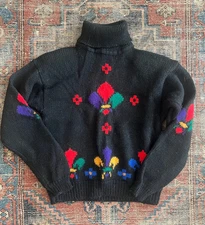 Vintage 100% wool turtleneck sweater