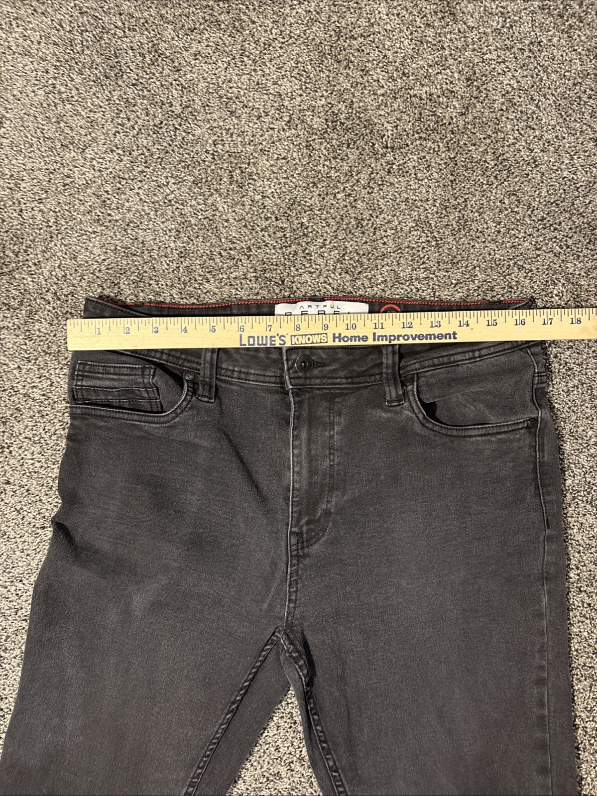 Artful Rebel AR Jeans Mens Size Tag (34x32) Act (33x30) Black Slim Straight - View 5