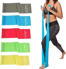 5 Pcs Professional Resistance Bands. Latex-Free, Elastic 4.9FT, 5 Colour Set 