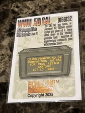 1/16 Echelon Decals #166132 .50cal M2 Ammo Box Labels Style 2