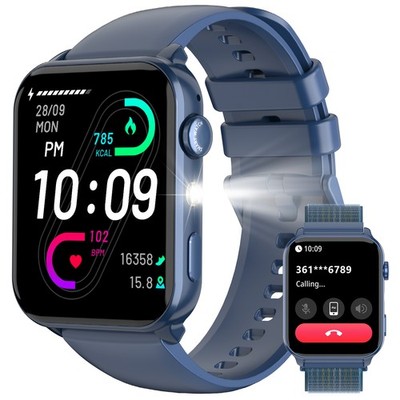 Smart Watch, Fitness Tracker with Bluetooth Calls Blood Pressure 5ATM Waterproof