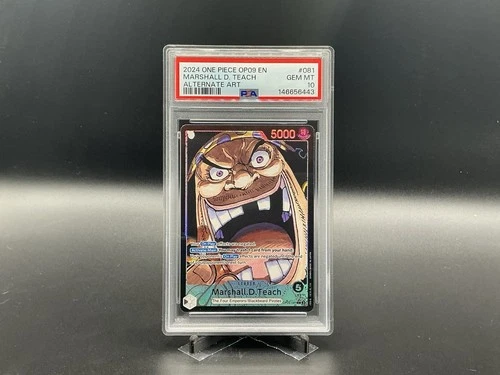 One piece TCG Marshall D. Teach Alt Art OP09-081 Emperors In New World PSA 10