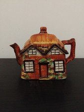 Price & Kensington Ye Old Cottage Ware Pottery Teapot, Farm House England, 60's,