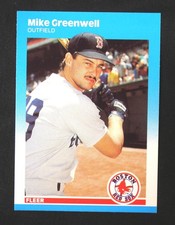 1987 FLEER UPDATE MIKE GREENWELL ROOKIE RC Baseball Card #U-37. rookie card picture