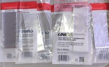 UNIKA 3m x 50mm Heat Reflective Aluminium Tape For Worktops x 5 packs