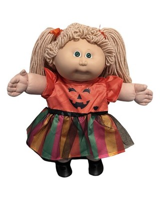 1985 Cabbage Patch Kids, Sandy Poodle, Green Eyes, HM1, KT, Halloween   Dress