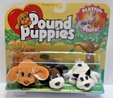 RARE New Vintage Galoob Pound Puppies mini 3 pack