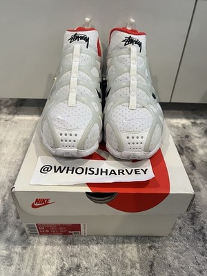 Nike Air Zoom Kukini Spiridon Cage 2 Stussy Size 10 White Black Red CJ9918-100