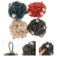4 Pcs Bath Shower Loofah Sponge Soft Body Scrubber for Bathroom Bathing