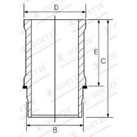 Goetze Zylinderlaufbuchse Ø75Mm Passend FüR CitroËN AX Berlingo BX C15 C2 C3