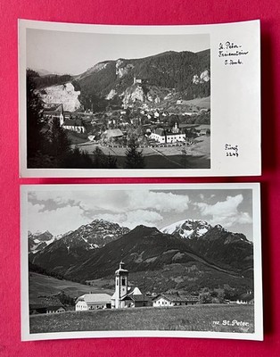 2 x Foto AK SANKT PETER FREIENSTEIN um 1935 Ortsansichten Kirche   ( 175389