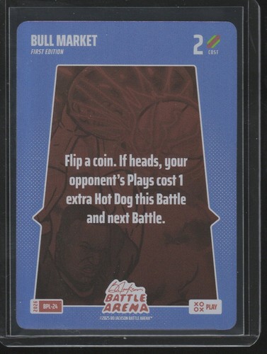 2026 Bo Jackson Battle Arena Bull Market First Edition Bonus Play Foil SP BPL-24