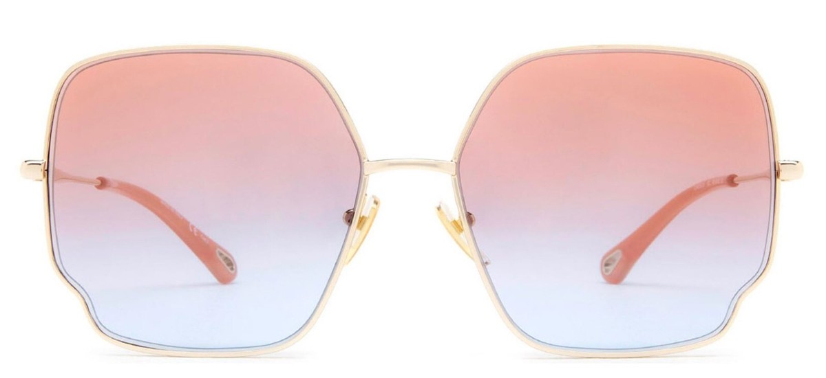 サングラス Chloe Chloe - CH0092S - 002 (CH0092S 002 GOLD GOLD RED) New CHLOE CH0092S 002 60mm Gold Red Gradient Double