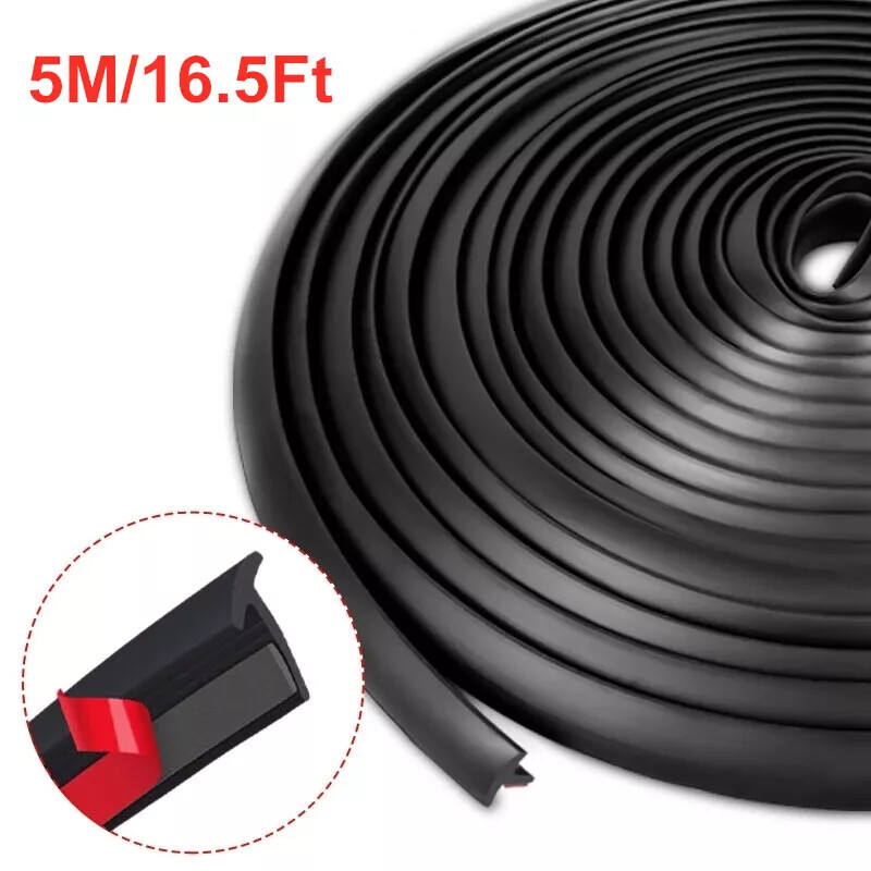 2x5M For Rubber Seal Weather Strip Door Trunk Edge Moulding T-Shape Trim USA