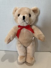 Vtg 50s 60s Teddy Bear Jointed Stuffed Animal Blonde Light Brown Paws