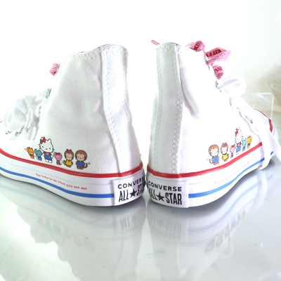 Size 12 Converse x Sanrio Hello Kitty 362945C CTAS HI White Prism