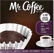 Mr. Coffee 4-Cup Coffee Filters, 100 Count Package May Vary 