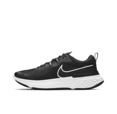 Nike React Miler 2 Black White Running Shoe Mens Size 8