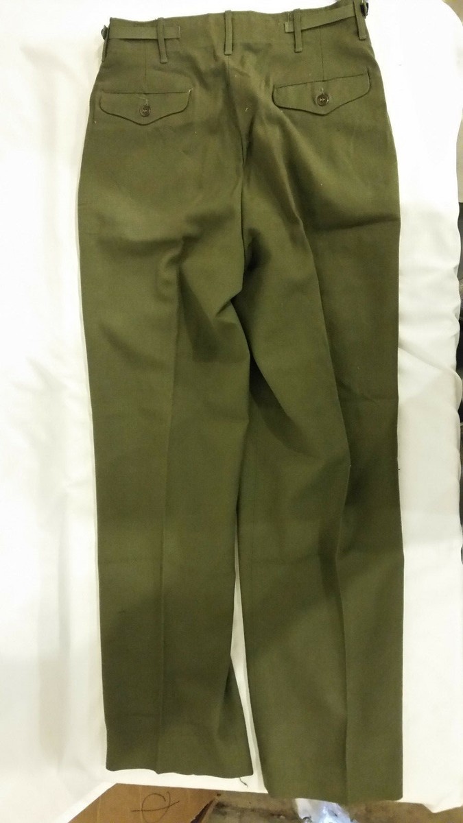 NOS KOREAN WAR M-1951 WOOL SERGE OG 108 FIELD TROUSERS SMALL LONG JJ 980