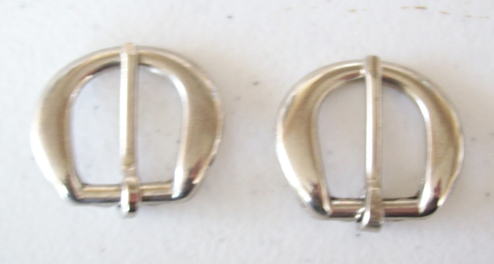 Set of 2 Nickel Silver Leathercraft Buckles Fits a 1/2