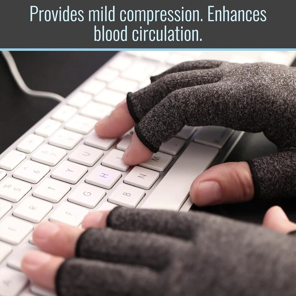 Guantes médicos para artritis compresión cobre alivio del dolor mano muñeca soporte ortopédico Foto 4 de 4