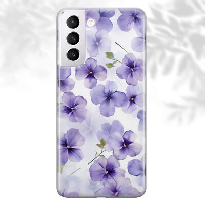 Purple petals Phone Case for Samsung Galaxy S24 S23 FE S22 Pro S21 Ultra A25 A15