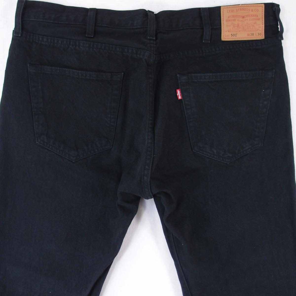 Herrens Levi's 501 Regular Gerades Bein Baumwolle Schwarz Jeans
