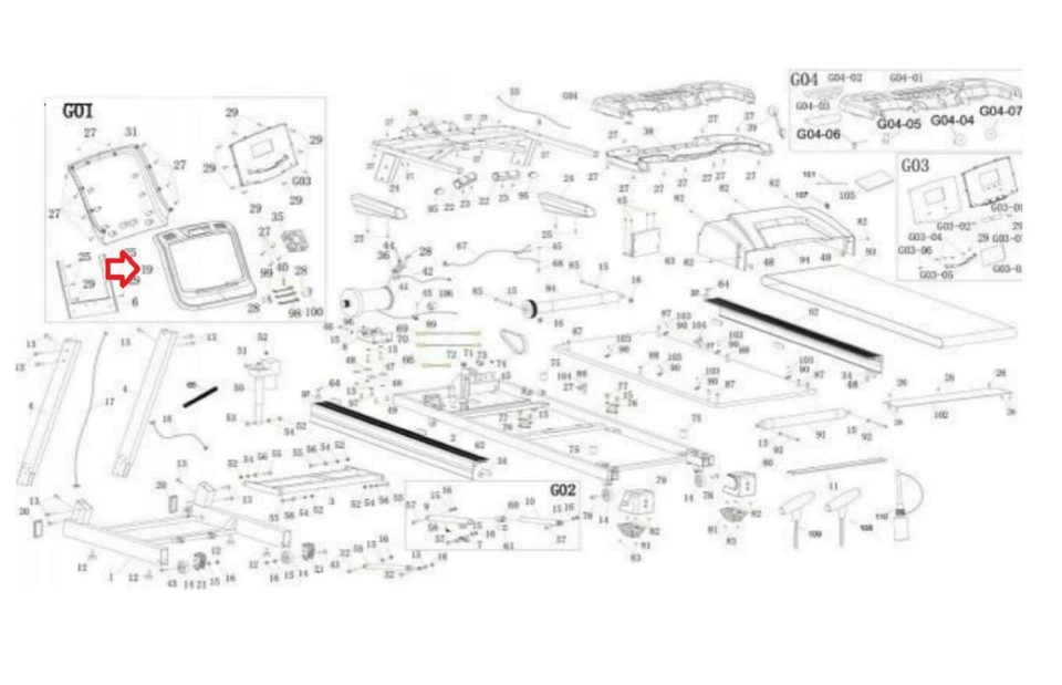 Panel de consola de exhibición de cinta de correr Bh Fitness S3ti S3tib S5tib S7tib S5tib-19 Foto 4 de 4