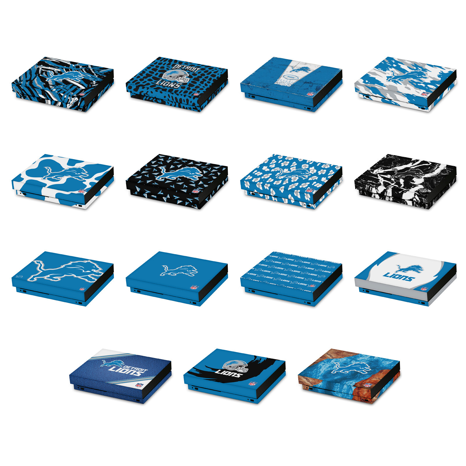 OFFICIAL NFL DETROIT LIONS VINYL STICKER SKIN DECAL COVER FOR XBOX ONE X CONSOLE