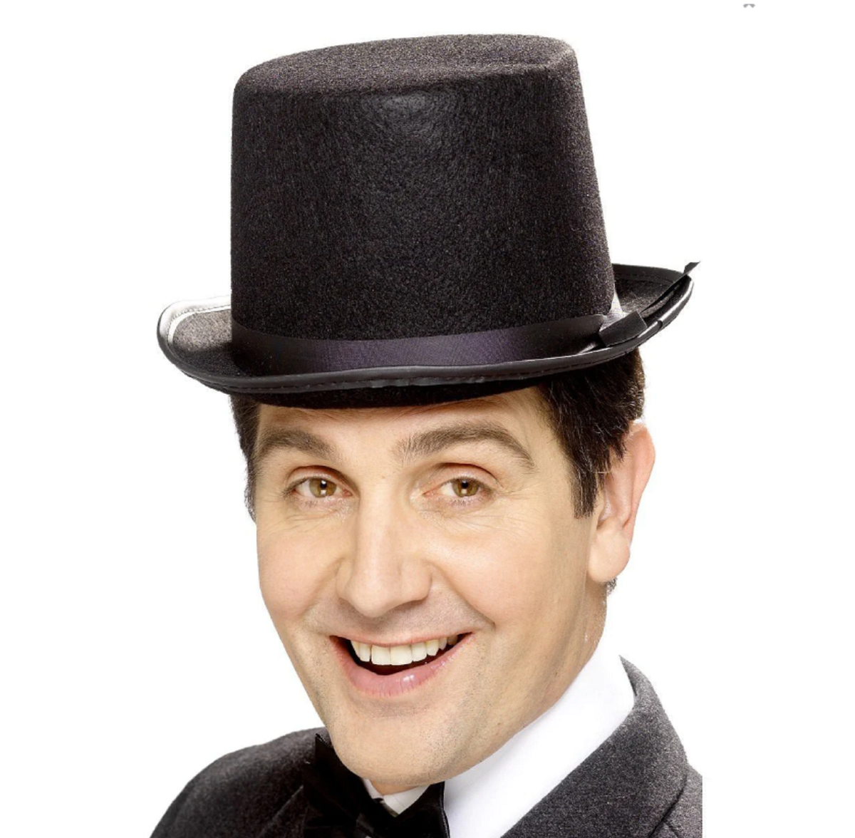 Black Top Hat Adult Magician Fancy Dress Ringmaster 