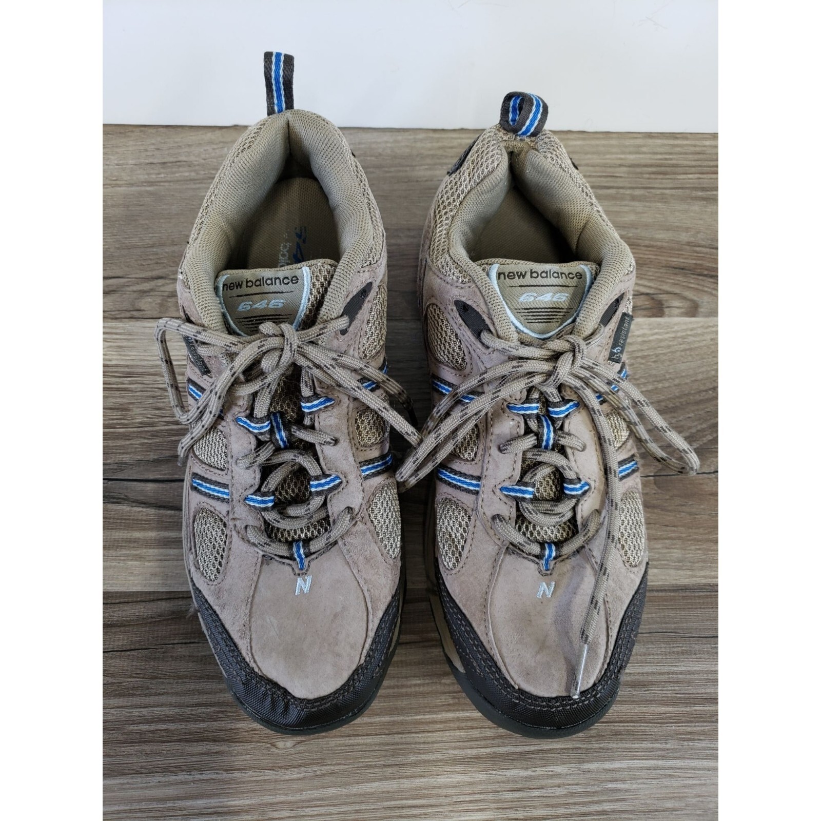 NEW BALANCE 646 BEIGE BROWN LACE UP WOMENS SZ 10 SNEAKER SUEDE WALKING HIKING thumbnail 2