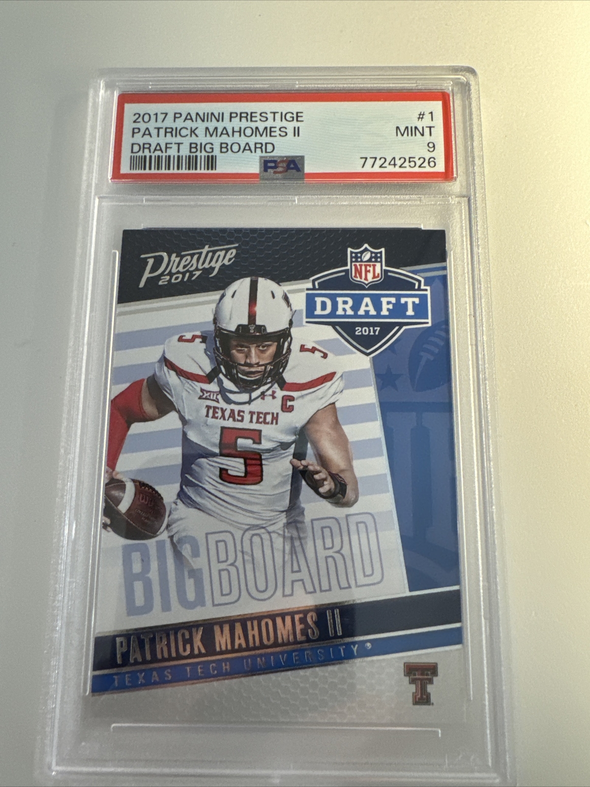 2017 Prestige Big Board Patrick Mahomes II PSA 9 Chiefs!