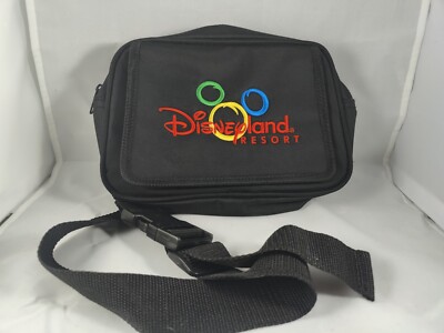 Vth 90s Disneyland Resort Black Fanny Waist Pack Embroidered Mickey Mouse Disney