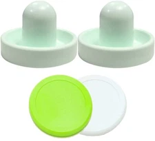 Air Hockey Mallets / pushers (Dynamo) with 2 large Pucks standard and quiet!