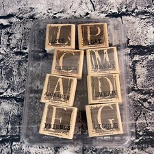 Stampin  UP  A IS FOR ADORABLE 8 Wood Mounted Rubber Stamps POSITIVE WORDS