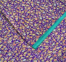 Indian Vintage Sari Printed Pure Silk Sarees 6yd Sewing Craft Fabric Quilting