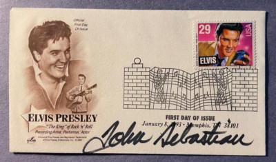 SIGNED JOHN SEBASTIAN FDC AUTO FIRST DAY COVER - LOVIN' SPOONFUL - WOODSTOCK