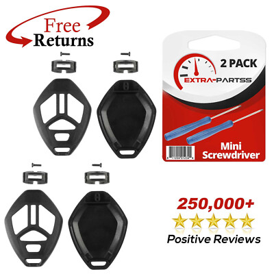 2 No Cut Replacement Remote Shell Key Fob Case 4b for Mitsubishi (OUCG8D-620M-A)