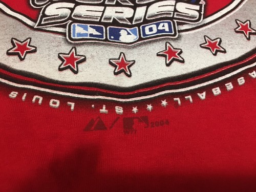 St. Louis Cardinals MLB National League Champions 2004 Large Red T Shirt - Picture 7 of 8